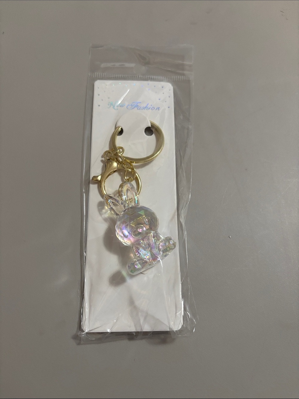 Iridescent bunny 🐰 keychain/bag charm BNIP